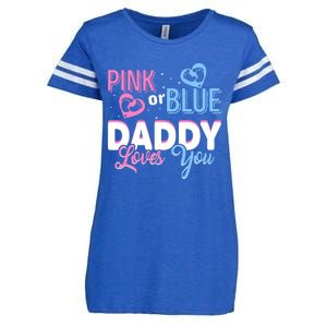 Daddy Loves You Dad Gender Reveal Party Enza Ladies Jersey Football T-Shirt