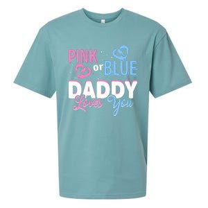 Daddy Loves You Dad Gender Reveal Party Sueded Cloud Jersey T-Shirt