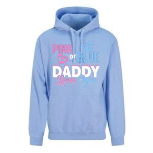 Daddy Loves You Dad Gender Reveal Party Unisex Surf Hoodie