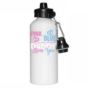 Daddy Loves You Dad Gender Reveal Party Aluminum Water Bottle