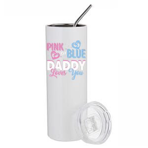 Daddy Loves You Dad Gender Reveal Party Stainless Steel Tumbler