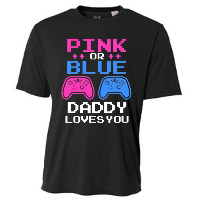 Daddy Loves You Gamer Dad Gender Reveal Party Cooling Performance Crew T-Shirt