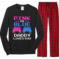 Daddy Loves You Gamer Dad Gender Reveal Party Long Sleeve Pajama Set