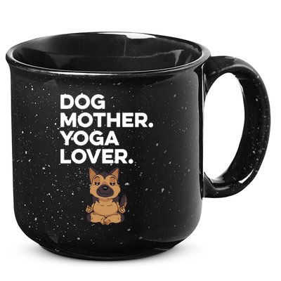 Dog Lover Yoga Lover Gift 15oz Campfire Ceramic Mug