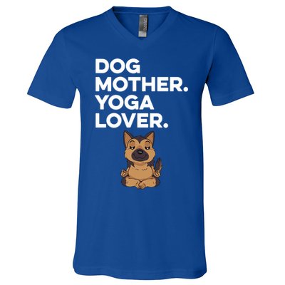 Dog Lover Yoga Lover Gift V-Neck T-Shirt