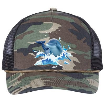 Dolphin Lover Zookeeper Marine Biologist Sea Animal Lover Retro Rope Trucker Hat Cap