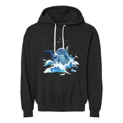 Dolphin Lover Zookeeper Marine Biologist Sea Animal Lover Garment-Dyed Fleece Hoodie