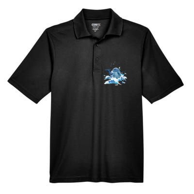 Dolphin Lover Zookeeper Marine Biologist Sea Animal Lover Men's Origin Performance Pique Polo