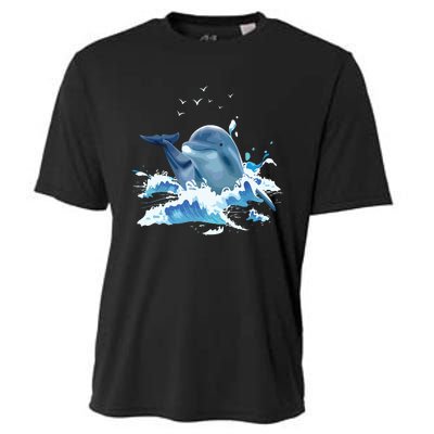 Dolphin Lover Zookeeper Marine Biologist Sea Animal Lover Cooling Performance Crew T-Shirt