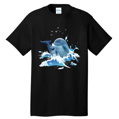 Dolphin Lover Zookeeper Marine Biologist Sea Animal Lover Tall T-Shirt