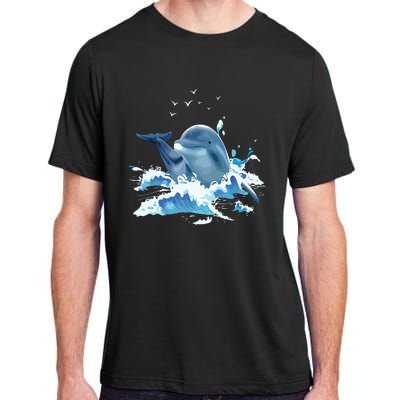 Dolphin Lover Zookeeper Marine Biologist Sea Animal Lover Adult ChromaSoft Performance T-Shirt