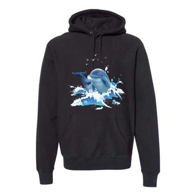 Dolphin Lover Zookeeper Marine Biologist Sea Animal Lover Premium Hoodie