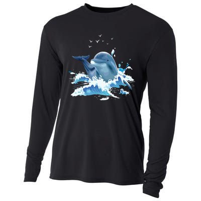 Dolphin Lover Zookeeper Marine Biologist Sea Animal Lover Cooling Performance Long Sleeve Crew