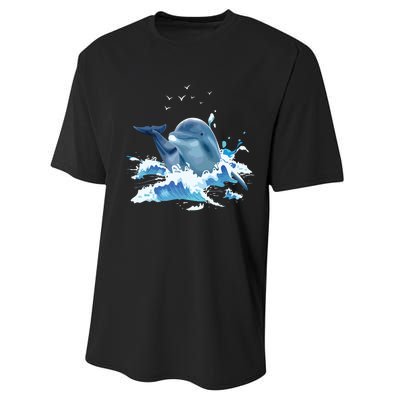 Dolphin Lover Zookeeper Marine Biologist Sea Animal Lover Performance Sprint T-Shirt