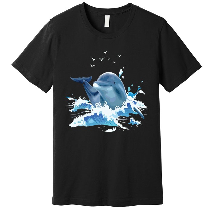 Dolphin Lover Zookeeper Marine Biologist Sea Animal Lover Premium T-Shirt