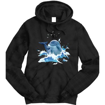 Dolphin Lover Zookeeper Marine Biologist Sea Animal Lover Tie Dye Hoodie