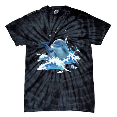 Dolphin Lover Zookeeper Marine Biologist Sea Animal Lover Tie-Dye T-Shirt