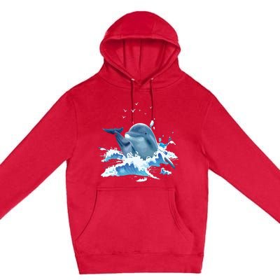 Dolphin Lover Zookeeper Marine Biologist Sea Animal Lover Premium Pullover Hoodie