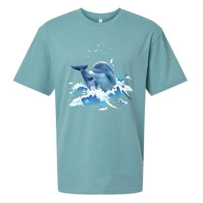 Dolphin Lover Zookeeper Marine Biologist Sea Animal Lover Sueded Cloud Jersey T-Shirt