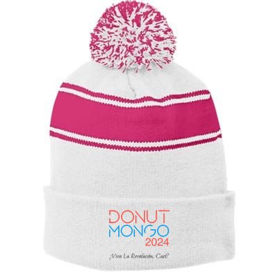 Donut Mongo 2024 Retro Dungeon Crawler Carl Stripe Pom Pom Beanie