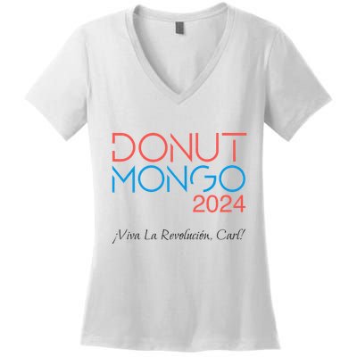 Donut Mongo 2024 Retro Dungeon Crawler Carl Women's V-Neck T-Shirt