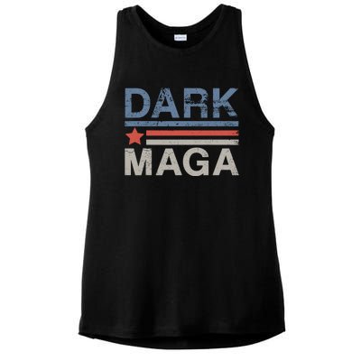 Dark Maga 2024 Im Not Just Maga Im Dark Maga Funny Trump Ladies PosiCharge Tri-Blend Wicking Tank