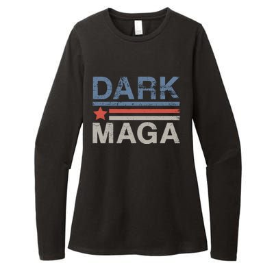 Dark Maga 2024 Im Not Just Maga Im Dark Maga Funny Trump Womens CVC Long Sleeve Shirt