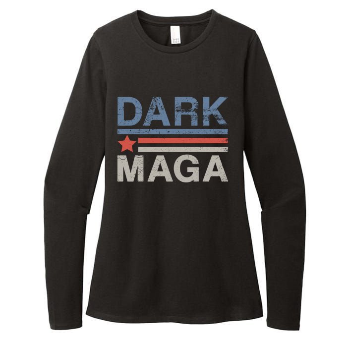 Dark Maga 2024 Im Not Just Maga Im Dark Maga Funny Trump Womens CVC Long Sleeve Shirt