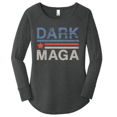 Dark Maga 2024 Im Not Just Maga Im Dark Maga Funny Trump Women's Perfect Tri Tunic Long Sleeve Shirt