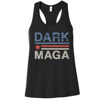 Dark Maga 2024 Im Not Just Maga Im Dark Maga Funny Trump Women's Racerback Tank