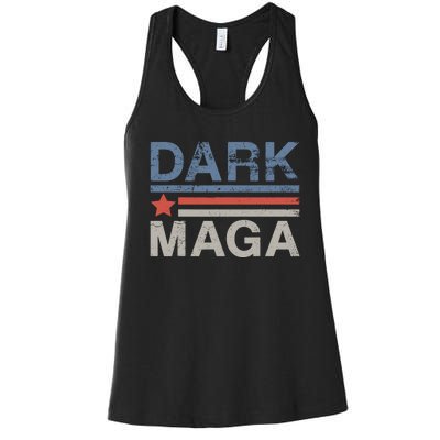 Dark Maga 2024 Im Not Just Maga Im Dark Maga Funny Trump Women's Racerback Tank