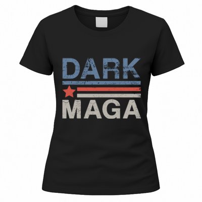 Dark Maga 2024 Im Not Just Maga Im Dark Maga Funny Trump Women's T-Shirt