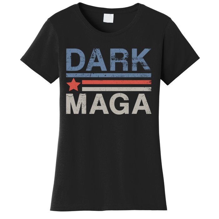 Dark Maga 2024 Im Not Just Maga Im Dark Maga Funny Trump Women's T-Shirt