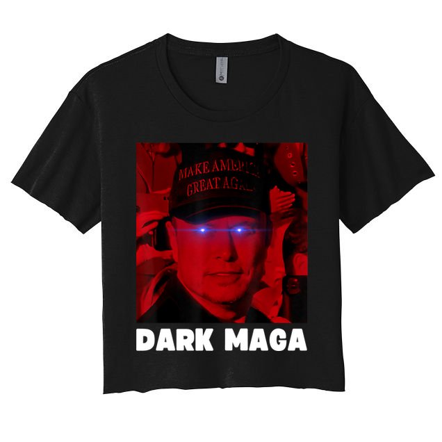 Dark Maga 2024 IM Not Just Maga IM Dark Maga Funny Trump Crop Top