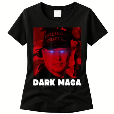 Dark Maga 2024 IM Not Just Maga IM Dark Maga Funny Trump Womens T-Shirt