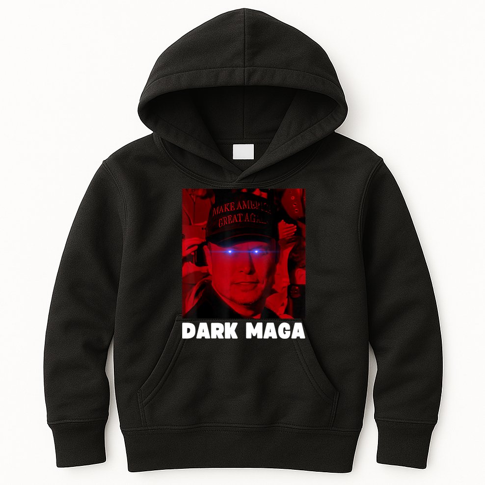 Dark Maga 2024 IM Not Just Maga IM Dark Maga Funny Trump Kids Hoodie