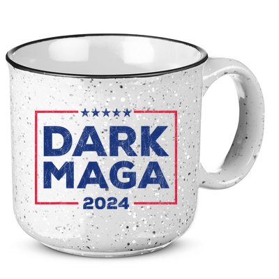 Dark Maga 2024 IM Not Just Maga IM Dark Maga Funny Trump 15oz Campfire Ceramic Mug