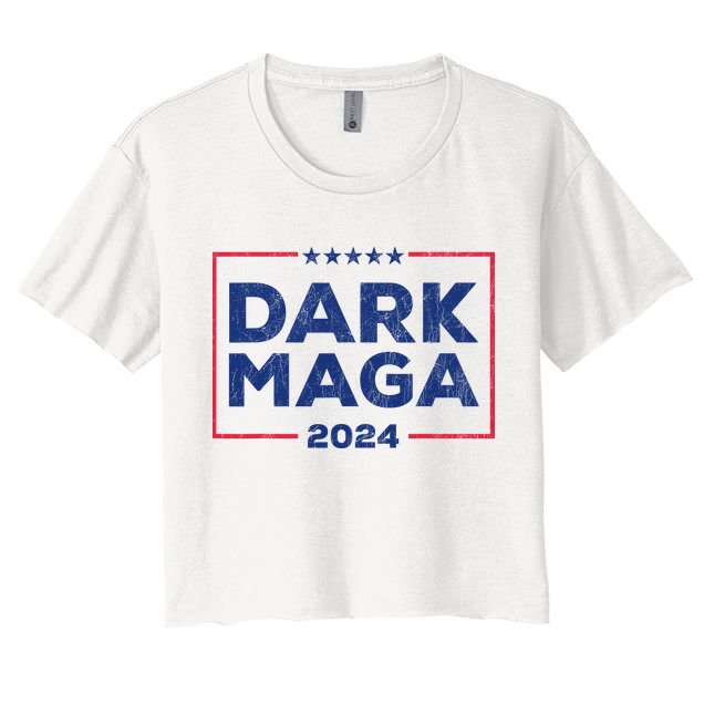 Dark Maga 2024 IM Not Just Maga IM Dark Maga Funny Trump Crop Top