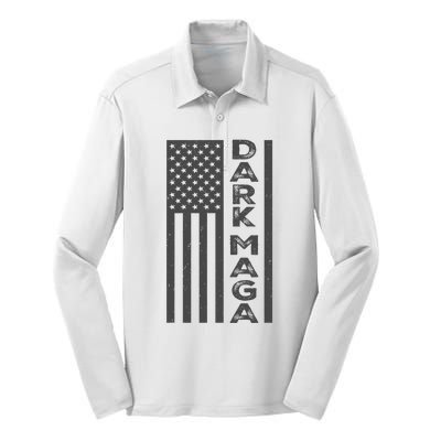 Dark Maga 2024 IM Not Just Maga IM Dark Maga Silk Touch Performance Long Sleeve Polo