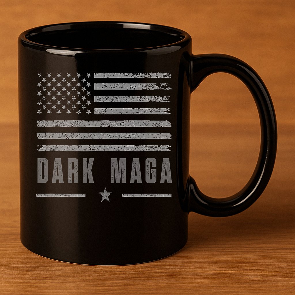 Dark Maga 2024 Maga New! Dark Maga 11oz C Handle Ceramic Mug
