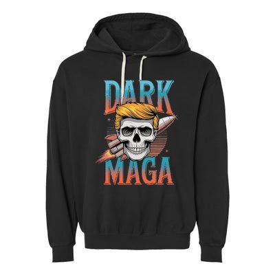 Dark Maga 2024 Usa Make Halloween Great Again Funny Trump Garment-Dyed Fleece Hoodie