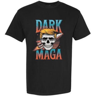 Dark Maga 2024 Usa Make Halloween Great Again Funny Trump Garment-Dyed Heavyweight T-Shirt