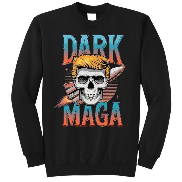 Dark Maga 2024 Usa Make Halloween Great Again Funny Trump Sweatshirt