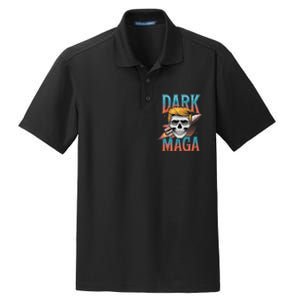 Dark Maga 2024 Usa Make Halloween Great Again Funny Trump Dry Zone Grid Polo