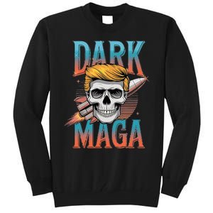 Dark Maga 2024 Usa Make Halloween Great Again Funny Trump Tall Sweatshirt