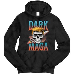 Dark Maga 2024 Usa Make Halloween Great Again Funny Trump Tie Dye Hoodie