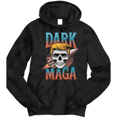 Dark Maga 2024 Usa Make Halloween Great Again Funny Trump Tie Dye Hoodie