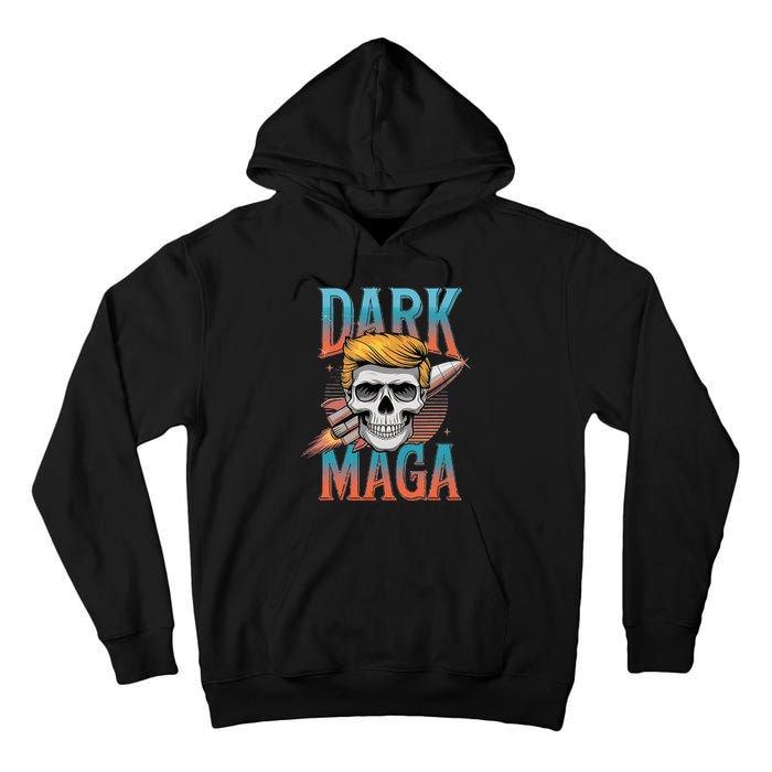 Dark Maga 2024 Usa Make Halloween Great Again Funny Trump Tall Hoodie