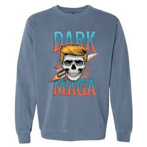 Dark Maga 2024 Usa Make Halloween Great Again Funny Trump Garment-Dyed Sweatshirt