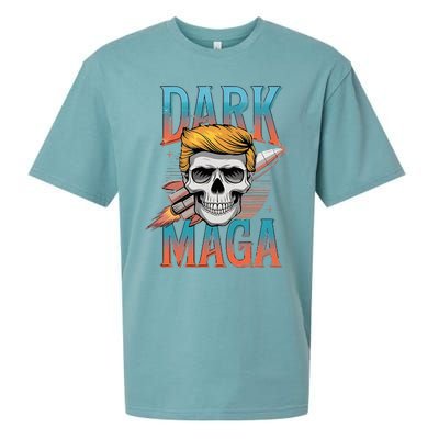 Dark Maga 2024 Usa Make Halloween Great Again Funny Trump Sueded Cloud Jersey T-Shirt